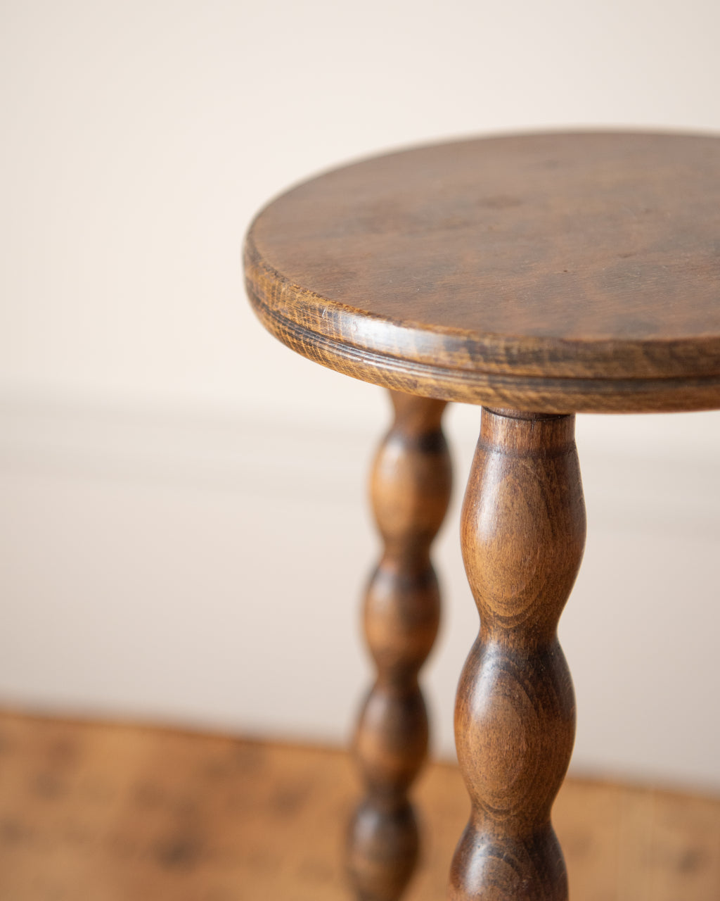 Large French Bobbin Stool