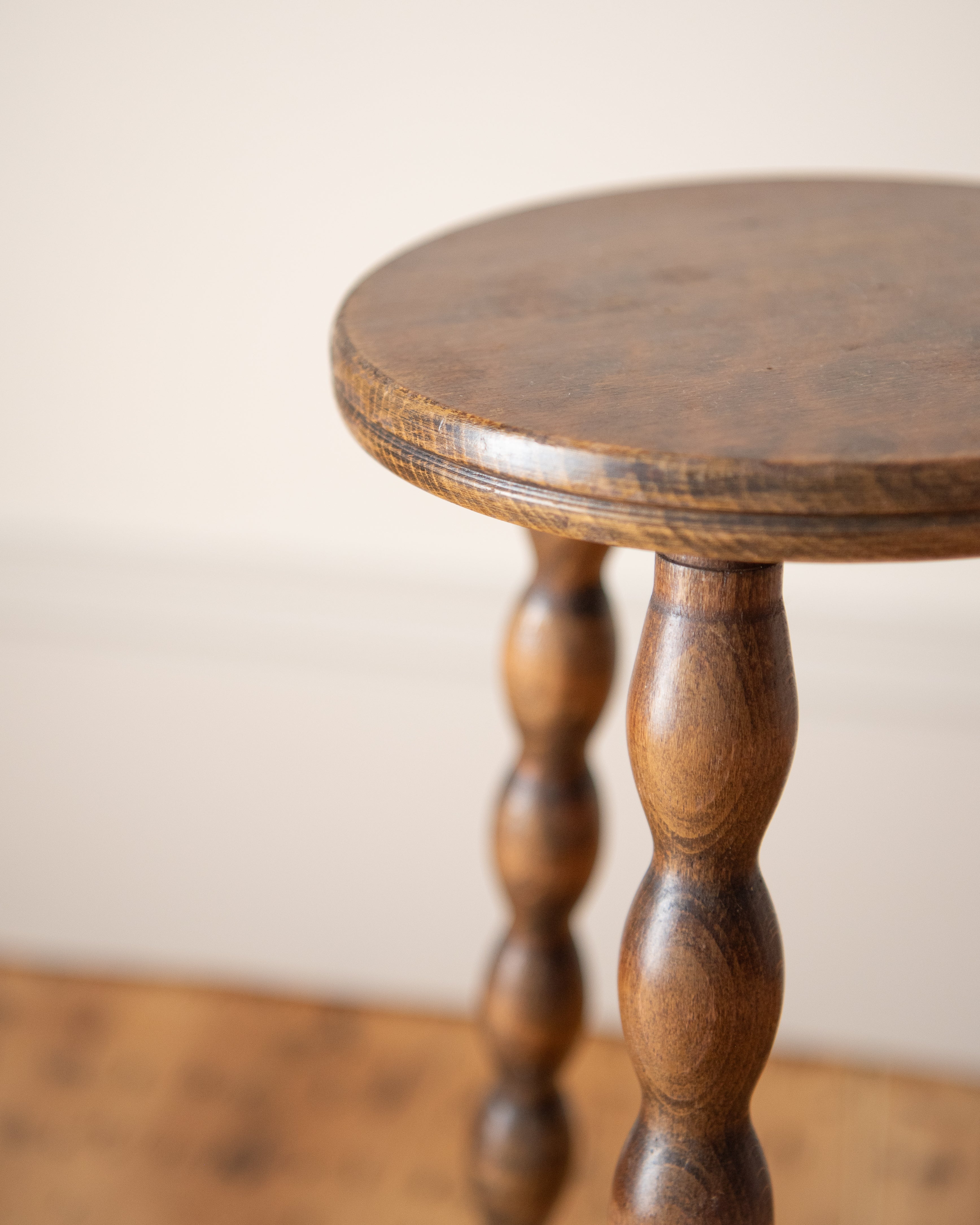 Large French Bobbin Stool