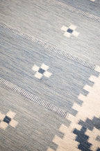 Blue Vintage Swedish Kilim Rug