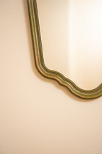 Green Vintage Wooden Framed Mirror