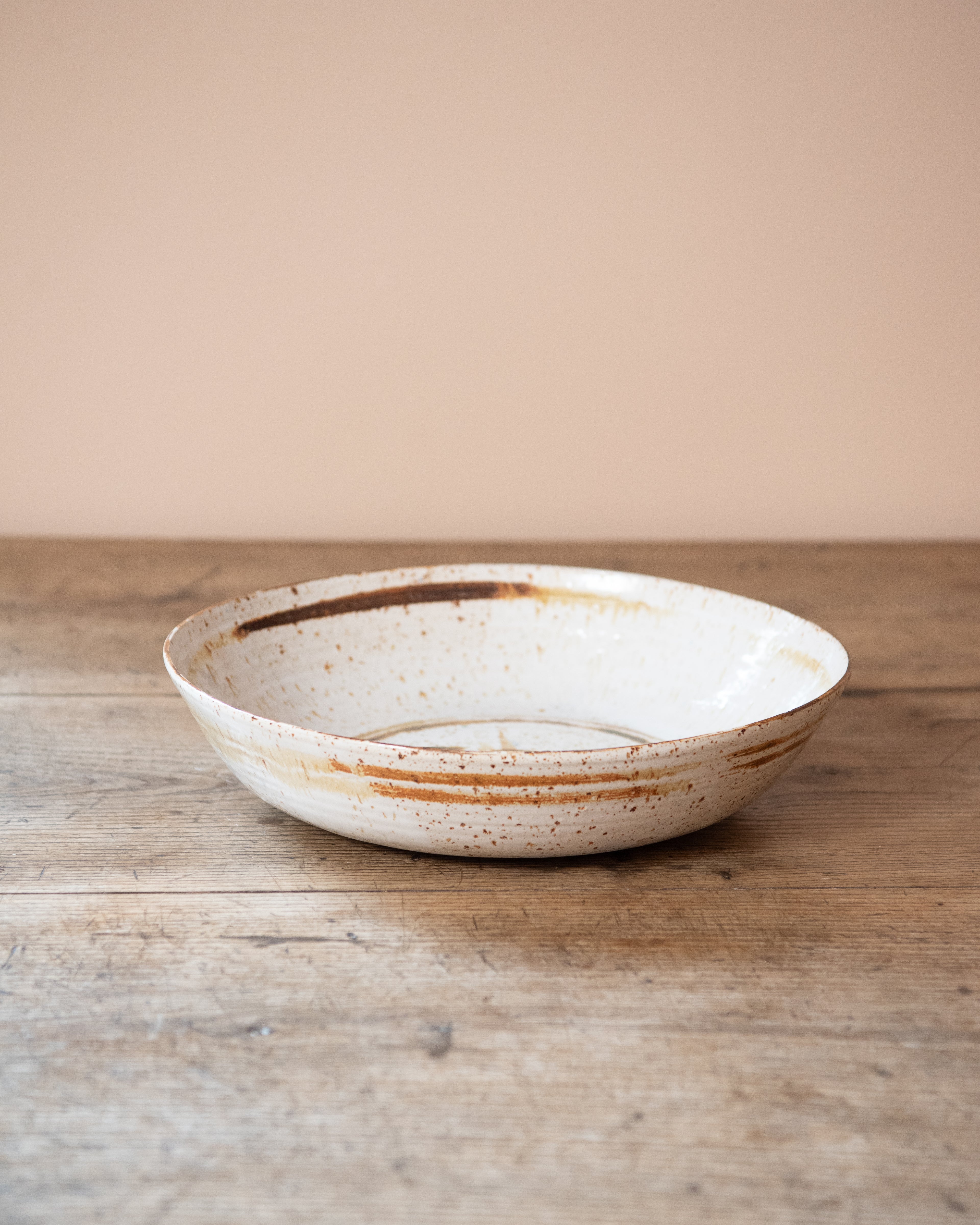 Vintage White Studio Pottery Bowl