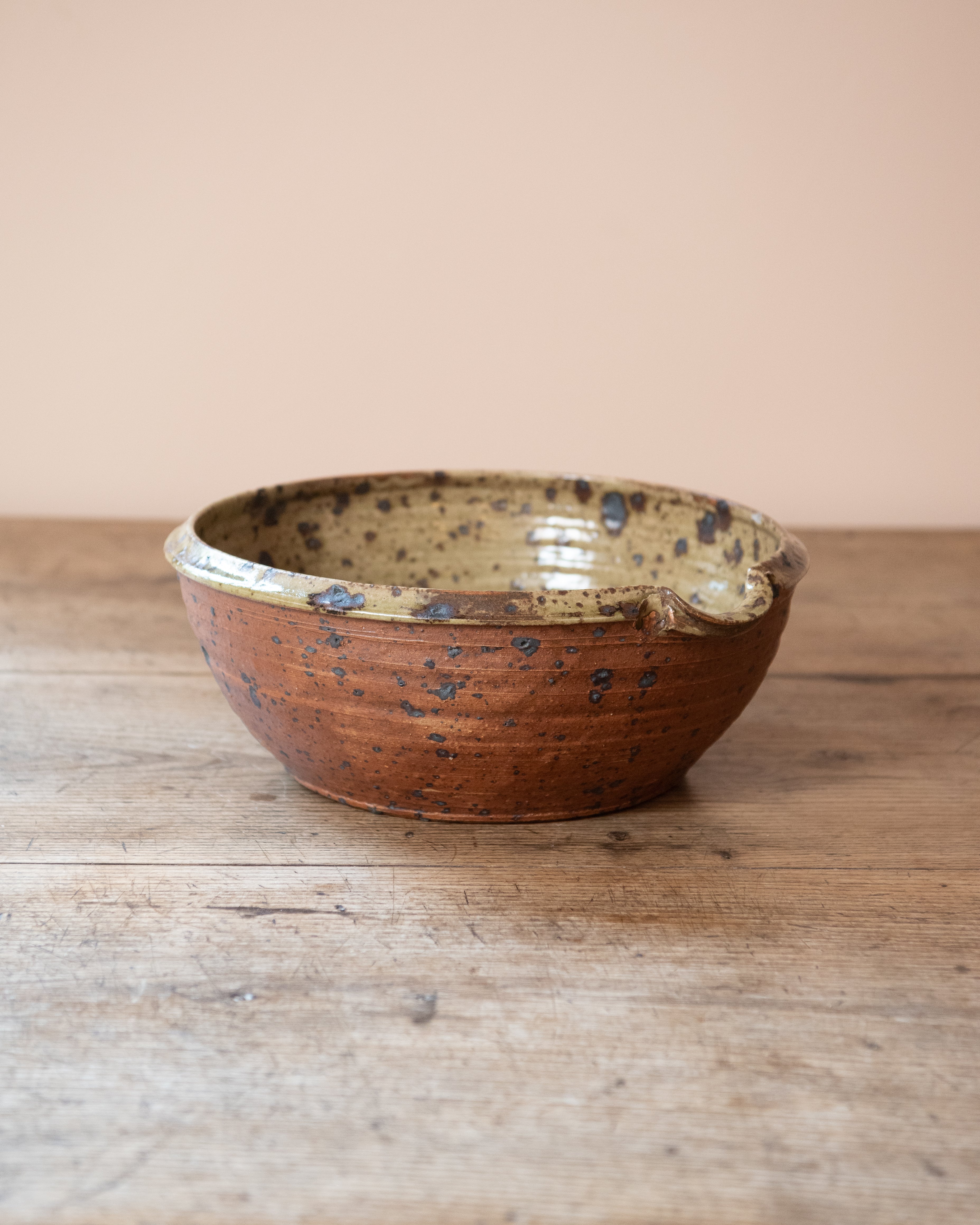 French Earthenware Dairy Bowl