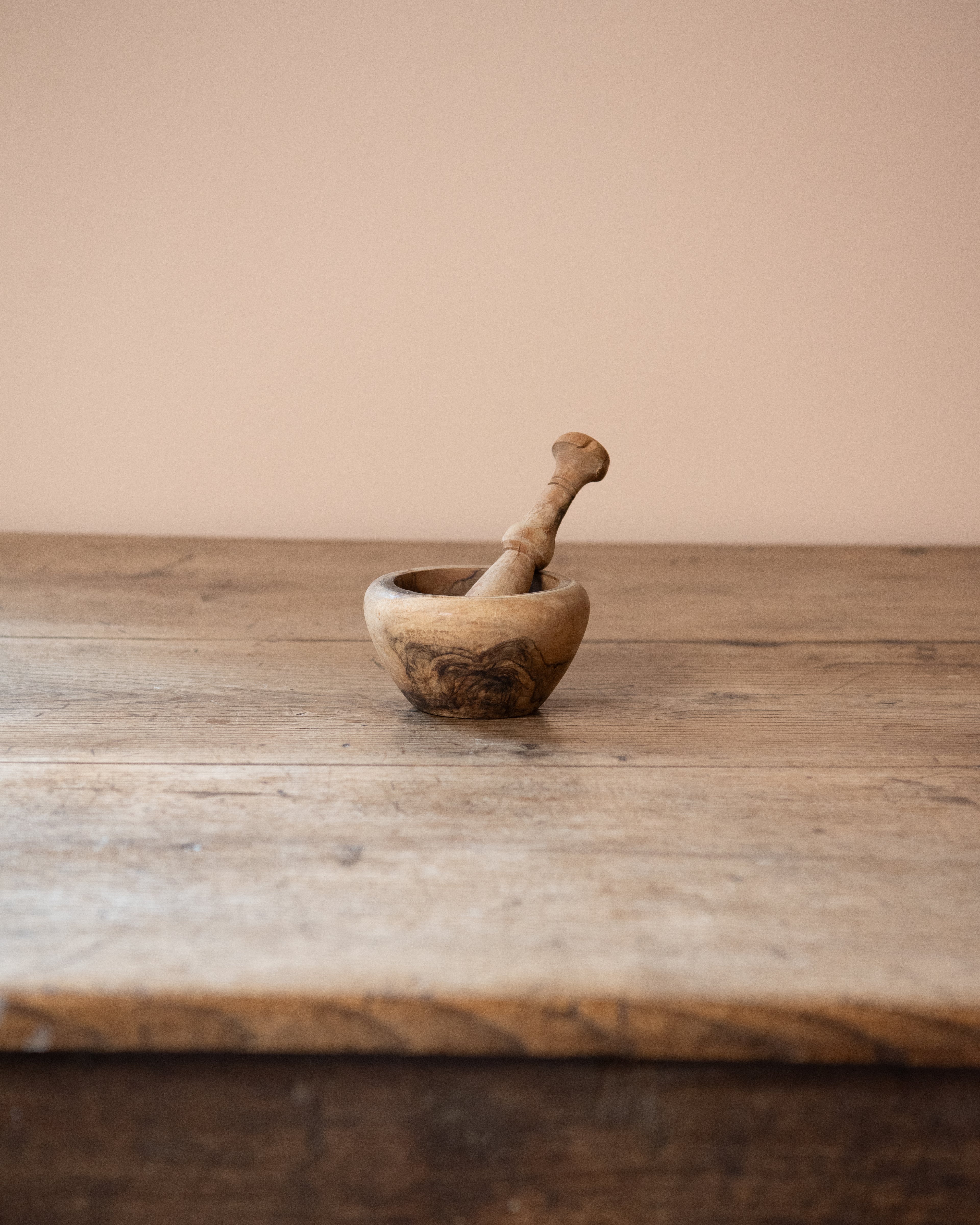 Vintage Wooden Pestle and Mortar