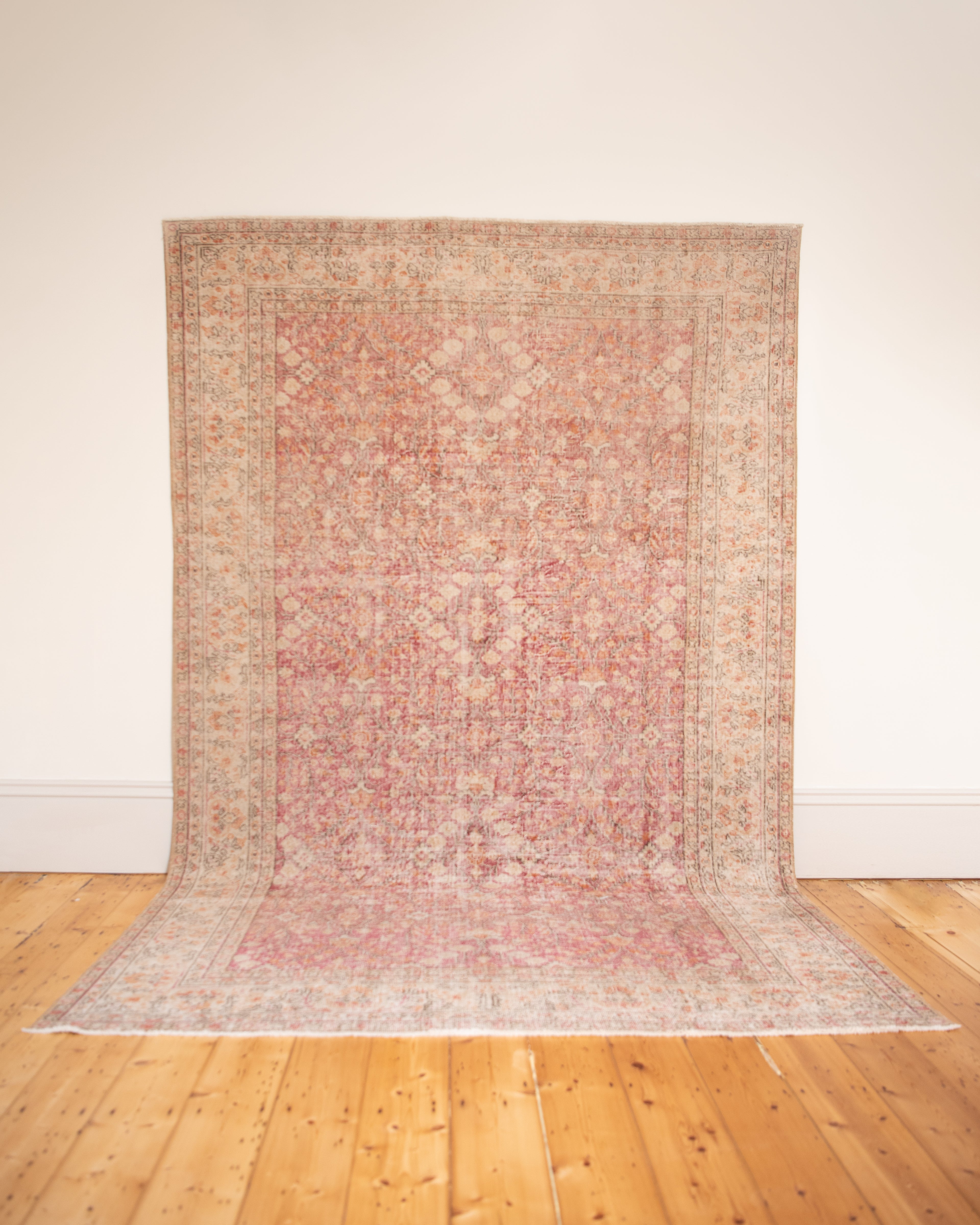 Pink Vintage Turkish Rug